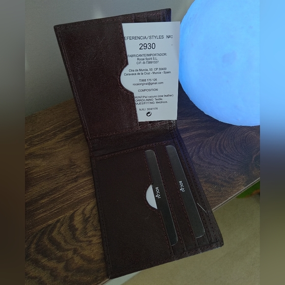 Imported from Spain Genuine Leather MEN'S ROCAI WALLET - Picture 4 of 6